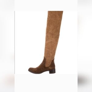 Prada Brown Suede High Boots